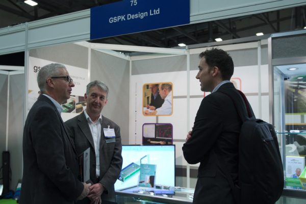 Talking with people at med tech innovation 2016